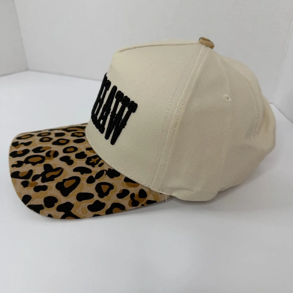 YEEHAW Cheetah Print Trucker Hat Western Snapback Adjustable - Picture 2 of 5